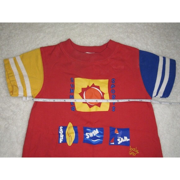 Baby GAP Red Primary Color Block Short Sleeve Romper One Piece Snap Crotch 3-6M - Picture 7 of 12